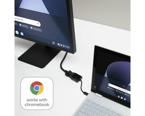 Перехідник USB-C to 2хUSB-C 0.14m (F7U081) Belkin (F2CU037BTBLK)