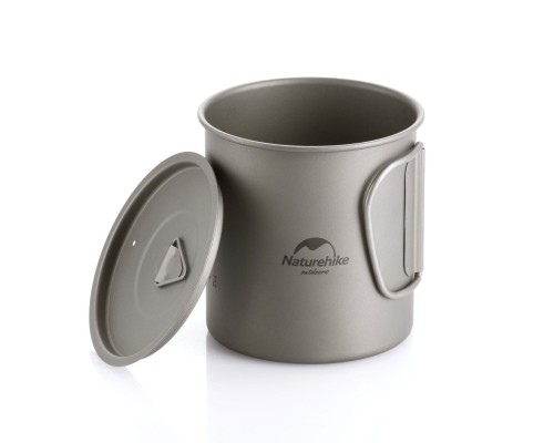 Чашка туристична Naturehike NH20CJ005 титанова з ручкою 300 мл (6927595745779)
