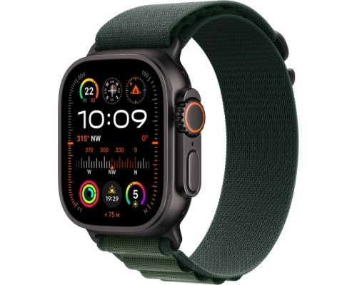 Смарт-годинник Apple Watch Ultra 2 2024 GPS + Cellular 49mm Black Titanium Case with Dark Green Alpine Loop - Large (MX4T3UL/A)
