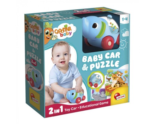 Розвиваюча іграшка Lisciani Машинка та головоломка Слоненя (6337741)