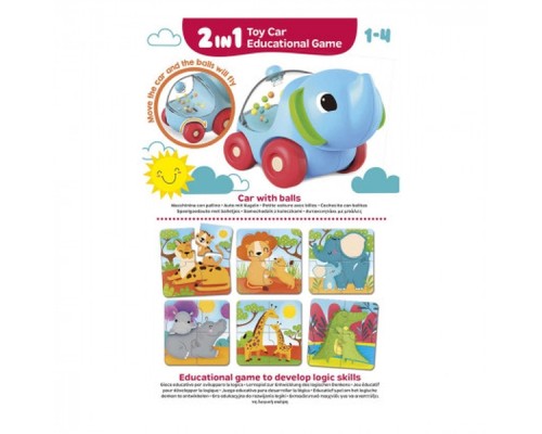 Розвиваюча іграшка Lisciani Машинка та головоломка Слоненя (6337741)