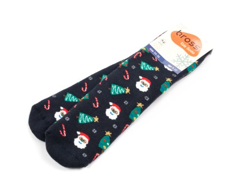 Шкарпетки дитячі Bross новорічні махрові (10436-6-8-blue)