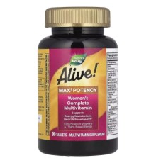 Мультивітамін Nature's Way Мультивітаміни для жінок, Alive! Max3 Potency, Women's Complete Multivitamin (NWY-15543)