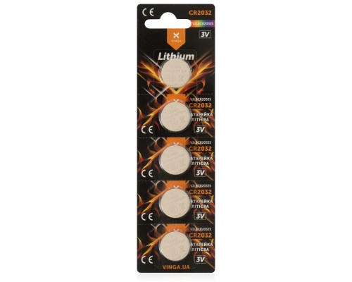 Батарейка CR2032 Lithium 5pcs Blister Vinga (VJLBCR20325) 