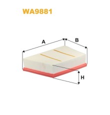 Повітряний фільтр для автомобіля Wixfiltron WA9881