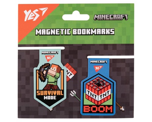 Закладки для книг Yes магнітні Minecraft Steve 2 шт (708103)