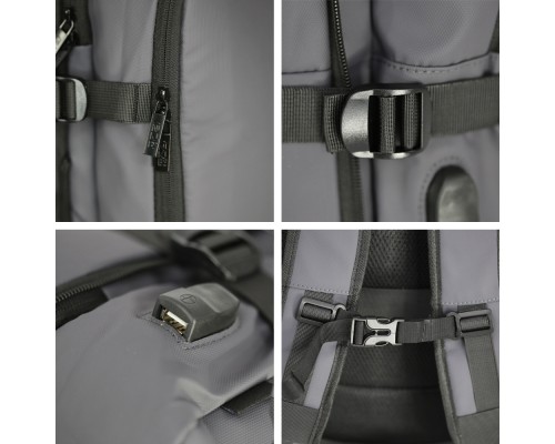 Рюкзак туристичний NikiBo Journey 20-30л сірий (30012505-07)