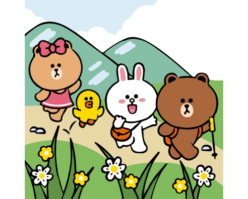 Картина по номерам Santi Лайн Френдс Подорож Чоко Саллі Коні та Брауна 25х25см (955371)