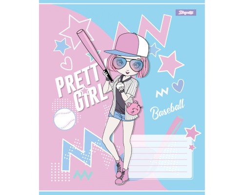 Зошит 1 вересня Pretty girl А5 12 аркушів лінія (767221)