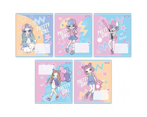 Зошит 1 вересня Pretty girl А5 12 аркушів лінія (767221)