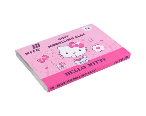 Пластилін Kite Hello Kitty восковий, 12 кольорів, 240 г (HK25-1086)