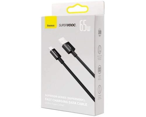 Дата кабель USB 2.0 AM to USB-C 1.0m Superior Fast Charging 60W black Baseus (CAYS000901)