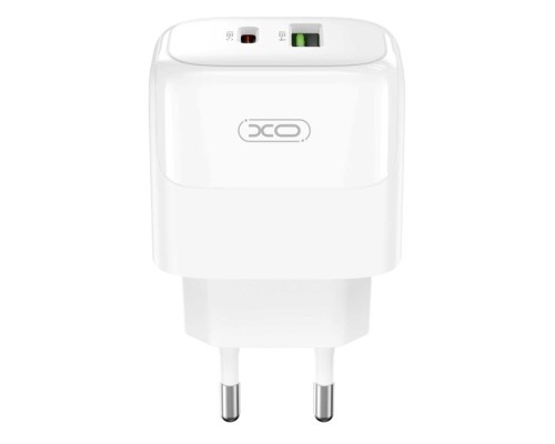 Зарядний пристрій XO L138 48W USB-C PD30W + USB-A QC18W White (L138_White)