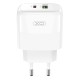 Зарядний пристрій XO L138 48W USB-C PD30W + USB-A QC18W White (L138_White)