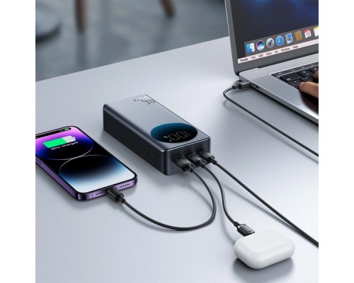 Батарея універсальна JOYROOM 30000mAh 65W PD, QC/3.0, USB-A, 2xUSB-C In/Out, Black (JR-PBF05)