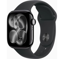 Смарт-годинник Apple Watch Series 11 GPS 42mm Jet Black Aluminium Case with Black Sport Band - S/M (MEQT4RK/A)