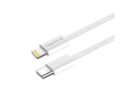 Дата кабель USB-C to Lightning 2.0m PD 27W braided gray ColorWay (CW-CBPDCL068-GR)