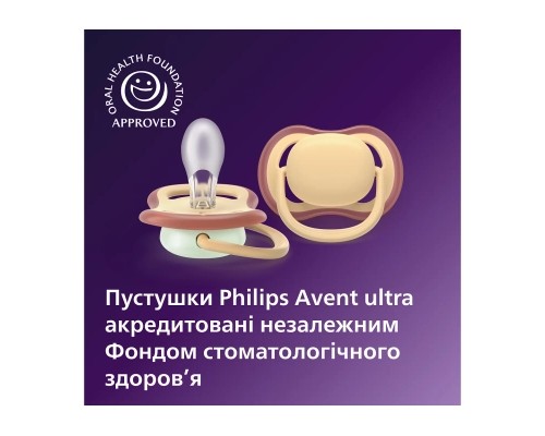 Пустушка Philips AVENT Ultra Air 0-6 місяців 2 шт нейтральна, день/ніч (SCF087/09)