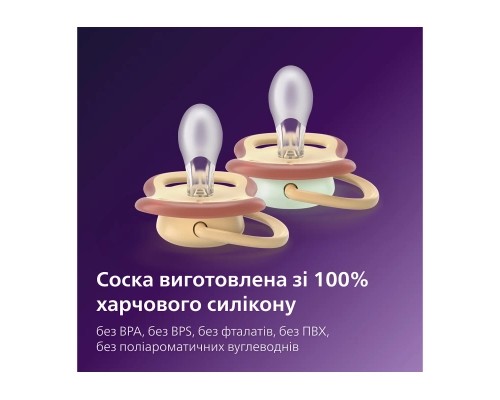 Пустушка Philips AVENT Ultra Air 0-6 місяців 2 шт нейтральна, день/ніч (SCF087/09)