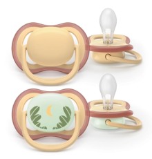 Пустушка Philips AVENT Ultra Air 0-6 місяців 2 шт нейтральна, день/ніч (SCF087/09)