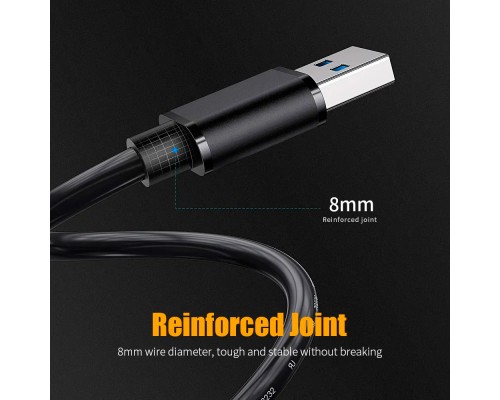 Дата кабель USB 3.0 AM/AM 2.0m 5Gbps black Essager (EXCAA-YTD01)