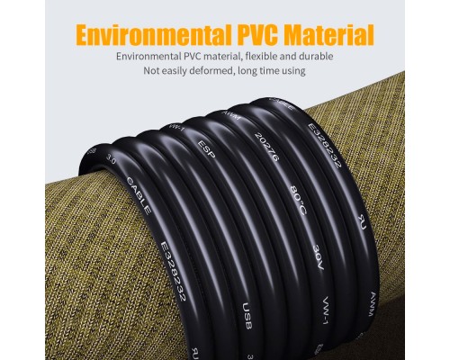 Дата кабель USB 3.0 AM/AM 2.0m 5Gbps black Essager (EXCAA-YTD01)