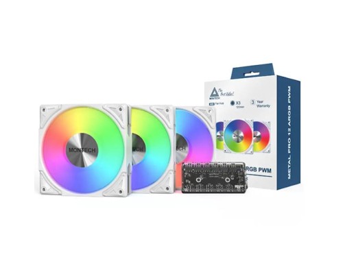 Кулер до корпусу MONTECH METAL PRO 12 ARGB 3 (METALPRO12 ARGB 3PACK (W))