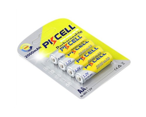 Акумулятор AA R6 2000mAh 1.2V NiMH Rechargeable Battery, 4шт/бл PkCell (PC/AA2000-4BR)