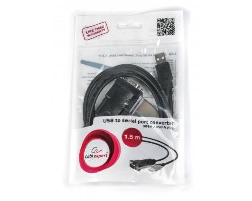 Кабель для передачі даних USB to COM 1.5m Cablexpert (UAS-DB9M-02) Кабель для передачі даних USB to COM 1.5m Cablexpert (UAS-DB9M-02)