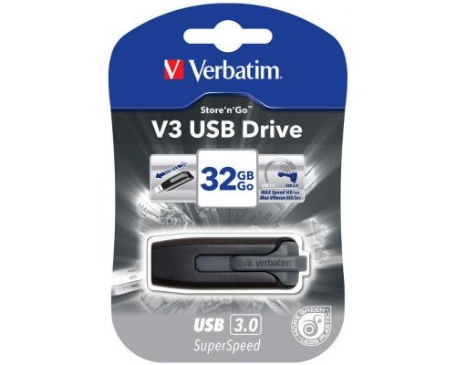 USB флеш накопичувач Verbatim 32GB Store 'n' Go Grey USB 3.0 (49173) 