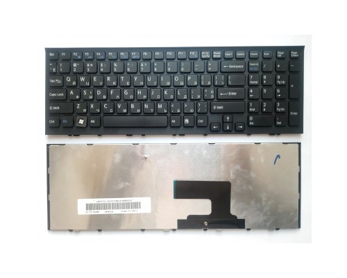 Клавіатура ноутбука Sony VPC-EE Series черная с черной рамкой UA (A43401)