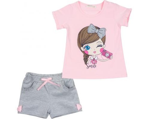 Набір дитячого одягу Breeze з дівчинкою (12485-86G-pink)