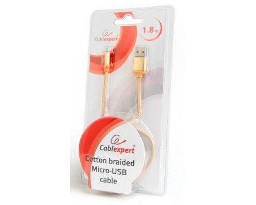 Дата кабель USB 2.0 AM to Micro 5P 1.8m Cablexpert (CCB-mUSB2B-AMBM-6-G)