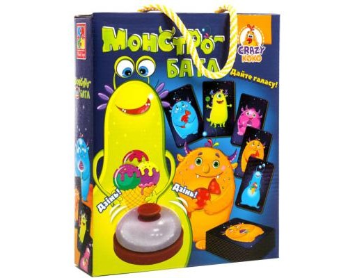 Настільна гра Vladi Toys зі дзвіночком Монстро-баттл (укр) (VT8010-04)