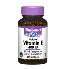Вітамін Bluebonnet Nutrition Натуральний Вітамін Е 400IU, 50 желатинових капсул (BLB0616)