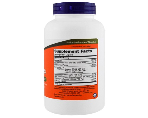 Пробіотики Now Foods Супер Ензими, 180 капсул (NOW-02964)