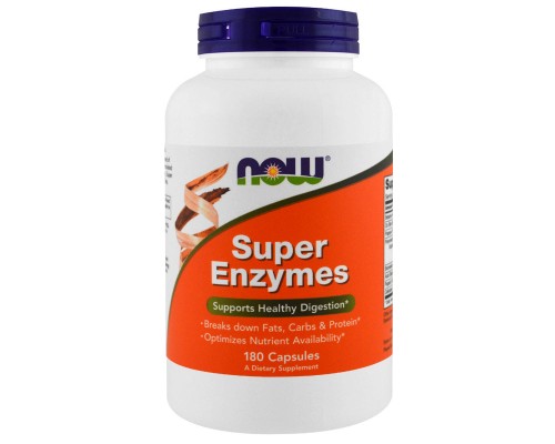 Пробіотики Now Foods Супер Ензими, 180 капсул (NOW-02964)