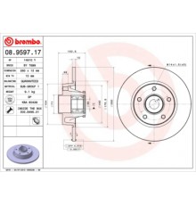 Гальмівний диск Brembo 08.9597.17
