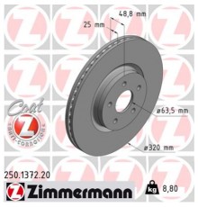 Гальмівний диск ZIMMERMANN 250.1372.20