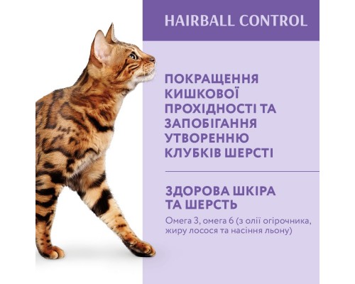 Сухий корм для кішок Optimeal з ефектом виведення шерсті - качка 200 г (4820215362412)