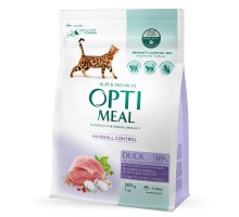 Сухий корм для кішок Optimeal з ефектом виведення шерсті - качка 200 г (4820215362412)