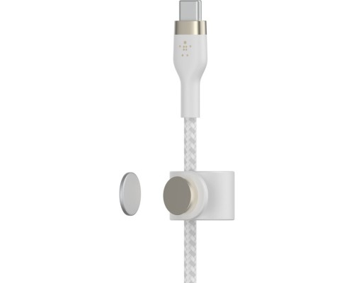 Дата кабель USB-С to Lightning 1.0m BRAIDED SILICONE white Belkin (CAA011BT1MWH)