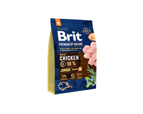 Сухий корм для собак Brit Premium Dog Junior M 3 кг (8595602526321)