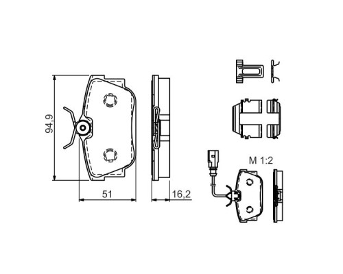 Гальмівні колодки Bosch 0 986 494 529