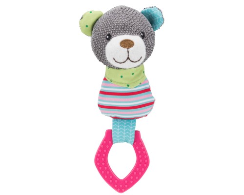 Іграшка для собак Trixie «Junior» Ведмедик з кільцем 23 см (4011905361772)
