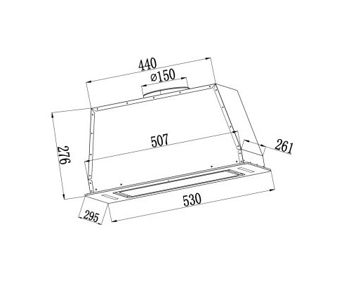 Витяжка кухонна Interline JOLLY BL A/60/GL/K