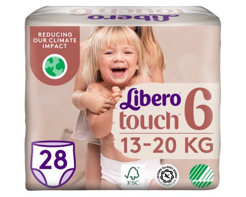 Підгузки Libero Touch Pants Розмір 6 (13-20 кг) 28 шт (7322541739670)