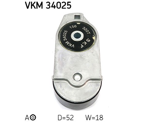 Натягувач ременя з роликом SKF VKM 34025