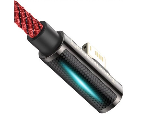 Дата кабель USB 2.0 AM to Lightning 2.0m CACS 2.4A 90 Legend Series Elbow Red Baseus (CACS000109)
