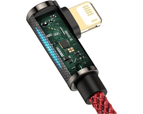 Дата кабель USB 2.0 AM to Lightning 2.0m CACS 2.4A 90 Legend Series Elbow Red Baseus (CACS000109)